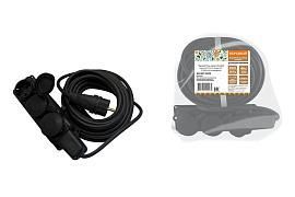 Удлинитель-шнур силовой каучук КГ IP44 3 гнезда с/з, 3700 Вт 40м Народный от поставщика КабельСпецСтрой