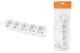 Удлинитель бытовой У05 5 гнезд, 5метров, с заземлением, ПВС 3х1мм2 16А/250В SQ1303-0022 TDM от поставщика КабельСпецСтрой