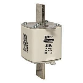 Предохранитель 315А нож – ЛАТУНЬ габарит 3 ППН-39 630/315А (fus-39/630/315) EKF от поставщика КабельСпецСтрой