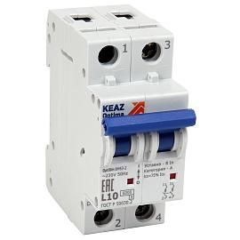Выключатель автоматический 32А 2П двухполюсный характеристика Z 6kA BM63 OptiDin 260764 КЭАЗ от поставщика КабельСпецСтрой